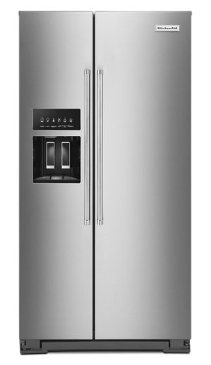 22.6 cu ft. Counter-Depth Side-by-Side Refrigerator with Exterior Ice and Water and PrintShield™ finish