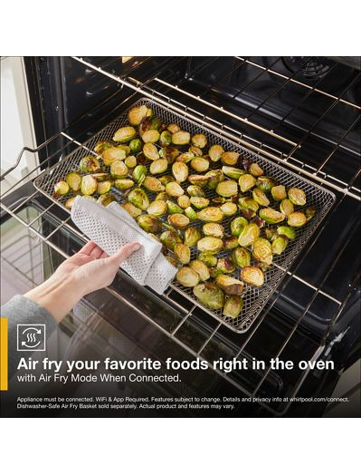 6.4 Total Cu. Ft. Combo Wall Oven with Air Fry When Connected.