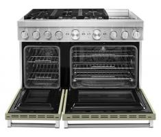 KitchenAid® 48'' Smart Commercial-Style Dual Fuel Range with Griddle