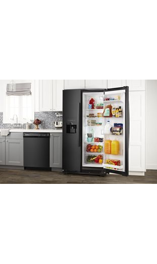 33-inch Side-by-Side Refrigerator with Dual Pad External Ice and Water Dispenser