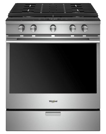 5.8 cu. ft. Smart Slide-in Gas Range with EZ-2-Lift™ Hinged Cast-Iron Grates