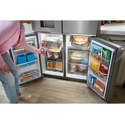 36-Inch Counter Depth 4 Door Refrigerator with Ice Maker in Door
