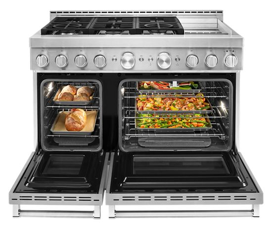  KitchenAid® 48'' Smart Commercial-Style Gas Range with Griddle