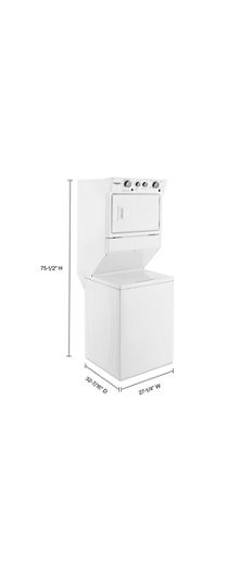 3.5 cu.ft Electric Stacked Laundry Center 9 Wash cycles and AutoDry™