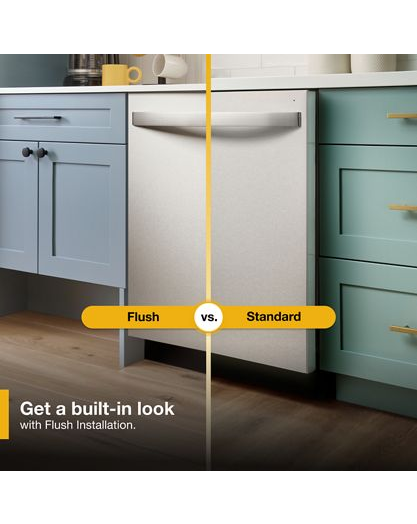 44 dBA ADA Compliant Dishwasher Flush with Cabinets with 3rd Rack