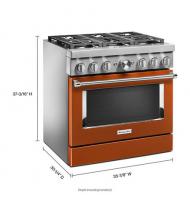 KitchenAid® 36'' Smart Commercial-Style Dual Fuel Range with 6 Burners