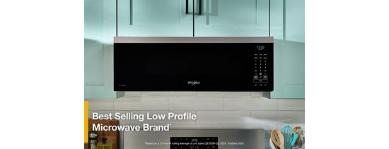 1.1 cu. ft. Smart Low Profile Microwave Hood Combination with 450 CRM 4-Speed Venting