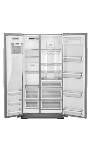 19.9 cu ft. Counter-Depth Side-by-Side Refrigerator with Exterior Ice and Water and PrintShield™ finish