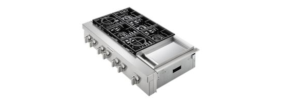 KitchenAid® 48'' 6-Burner Commercial-Style Gas Rangetop with Griddle
