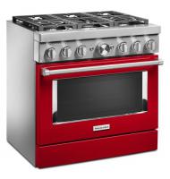 KitchenAid® 36'' Smart Commercial-Style Dual Fuel Range with 6 Burners