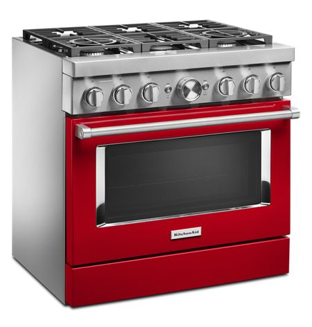 KitchenAid® 36'' Smart Commercial-Style Dual Fuel Range with 6 Burners