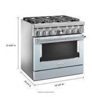 KitchenAid® 36'' Smart Commercial-Style Dual Fuel Range with 6 Burners