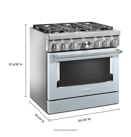 KitchenAid® 36'' Smart Commercial-Style Dual Fuel Range with 6 Burners