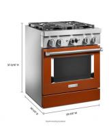 KitchenAid® 30'' Smart Commercial-Style Dual Fuel Range with 4 Burners