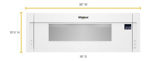 1.1 cu. ft. Low Profile Microwave Hood Combination.