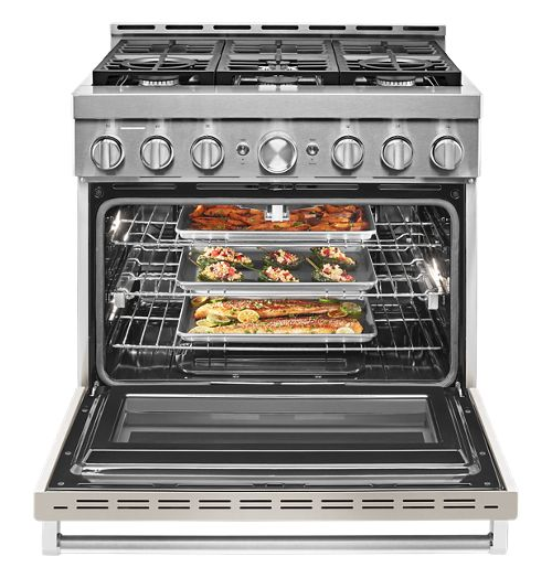 KitchenAid® 36'' Smart Commercial-Style Gas Range with 6 Burners