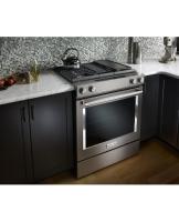 30-Inch 4-Burner Dual Fuel Downdraft Slide-In Range