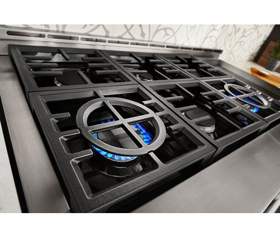 KitchenAid® 48'' Smart Commercial-Style Gas Range with Griddle