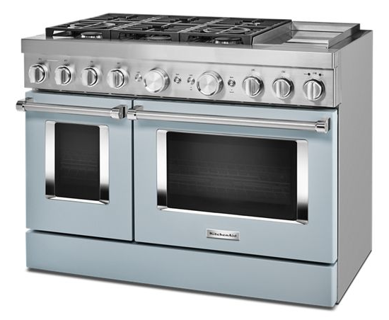 KitchenAid® 48'' Smart Commercial-Style Dual Fuel Range with Griddle