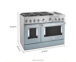 KitchenAid® 48'' Smart Commercial-Style Dual Fuel Range with Griddle