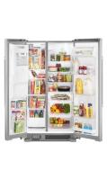 36-Inch Wide Side-by-Side Refrigerator with Exterior Ice and Water Dispenser - 25 Cu. Ft.