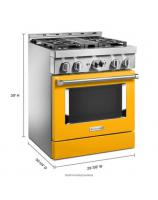 KitchenAid® 30'' Smart Commercial-Style Gas Range with 4 Burners