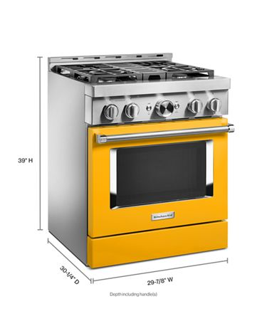 KitchenAid® 30'' Smart Commercial-Style Gas Range with 4 Burners