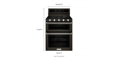 30-Inch 5 Burner Gas Double Oven Convection Range