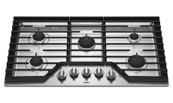 36-inch Gas Cooktop with EZ-2-Lift™ Hinged Cast-Iron Grates.