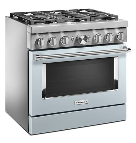 KitchenAid® 36'' Smart Commercial-Style Dual Fuel Range with 6 Burners