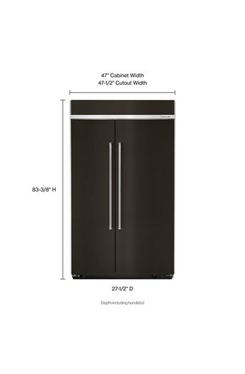 30.0 cu. ft 48-Inch Width Built-In Side by Side Refrigerator with PrintShield™ Finish