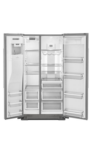 24.8 cu ft. Side-by-Side Refrigerator with Exterior Ice and Water and PrintShield™ Finish