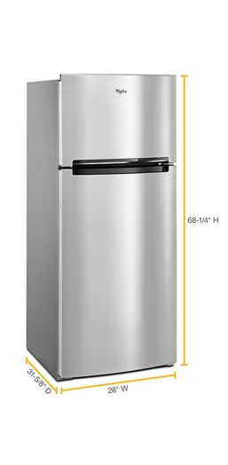 28-inch Wide Refrigerator Compatible With The EZ Connect Icemaker Kit – 18 Cu. Ft.