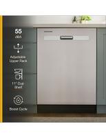 Quiet Dishwasher with Adjustable Upper Rack