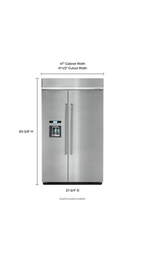 29.5 cu. ft 48-Inch Width Built-In Side by Side Refrigerator with PrintShield™ Finish