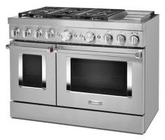 KitchenAid® 48'' Smart Commercial-Style Dual Fuel Range with Griddle