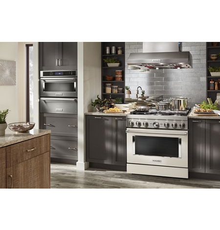 KitchenAid® 36'' Smart Commercial-Style Dual Fuel Range with 6 Burners