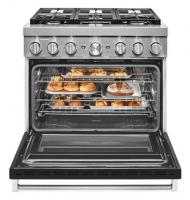 KitchenAid® 36'' Smart Commercial-Style Dual Fuel Range with 6 Burners