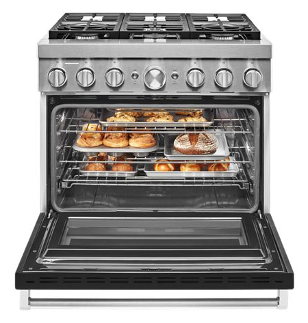 KitchenAid® 36'' Smart Commercial-Style Dual Fuel Range with 6 Burners