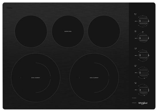 30-inch Electric Ceramic Glass Cooktop with Two Dual Radiant Elements