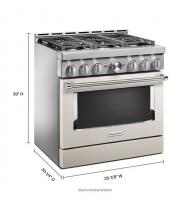 KitchenAid® 36'' Smart Commercial-Style Gas Range with 6 Burners