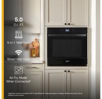 5.0 Cu. Ft. Single Wall Oven with Air Fry When Connected.