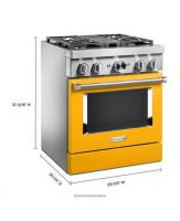 KitchenAid® 30'' Smart Commercial-Style Dual Fuel Range with 4 Burners