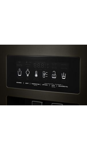 22.6 cu ft. Counter-Depth Side-by-Side Refrigerator with Exterior Ice and Water and PrintShield™ finish