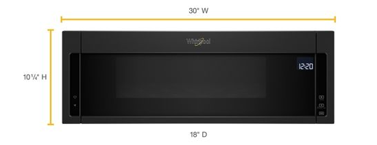 1.1 cu. ft. Low Profile Microwave Hood Combination.