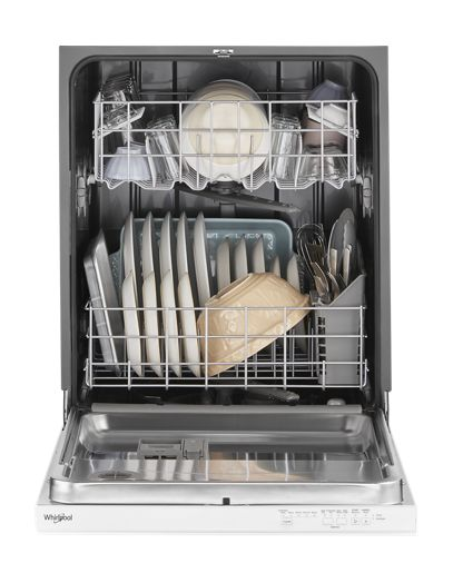 Quiet Dishwasher with Boost Cycle and Pocket Handle