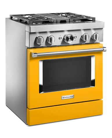 KitchenAid® 30'' Smart Commercial-Style Dual Fuel Range with 4 Burners