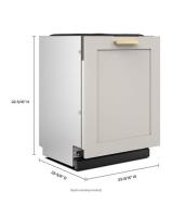 39 dBA Panel-Ready Flush-to-cabinet Dishwasher with FreeFlex™ Fit Third Level Rack