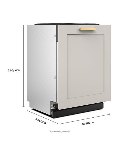 39 dBA Panel-Ready Flush-to-cabinet Dishwasher with FreeFlex™ Fit Third Level Rack