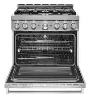 KitchenAid® 36'' Smart Commercial-Style Gas Range with 6 Burners